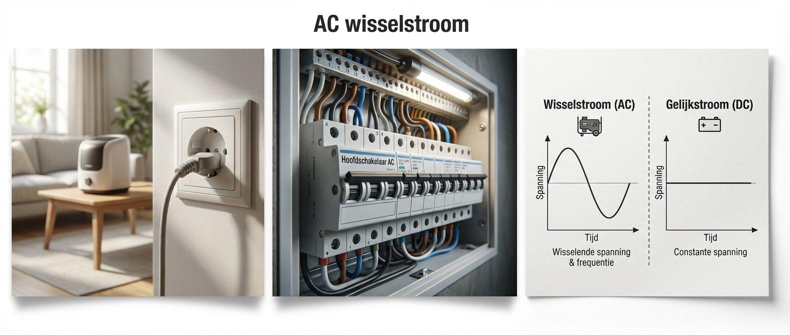 AC (wisselstroom) vs DC (gelijkstroom)