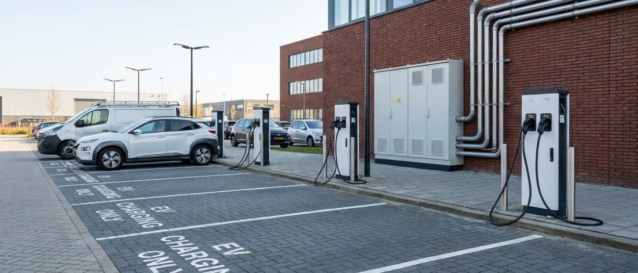 Ideeën voor zakelijk gebruik van laadpalen met meerdere aansluitingen.