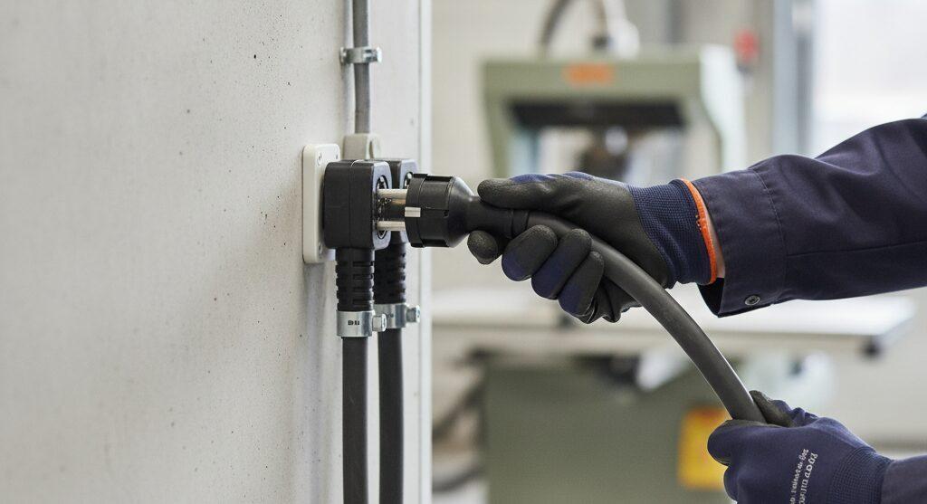 Hoe laat je een elektricien krachtstroom installeren voor machines?